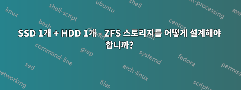 SSD 1개 + HDD 1개 - ZFS 스토리지를 어떻게 설계해야 합니까?