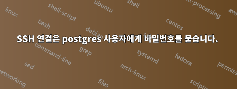 SSH 연결은 postgres 사용자에게 비밀번호를 묻습니다.