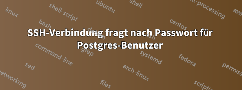 SSH-Verbindung fragt nach Passwort für Postgres-Benutzer