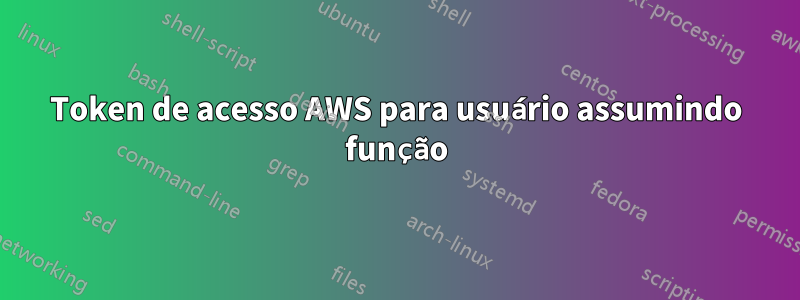 Token de acesso AWS para usuário assumindo função