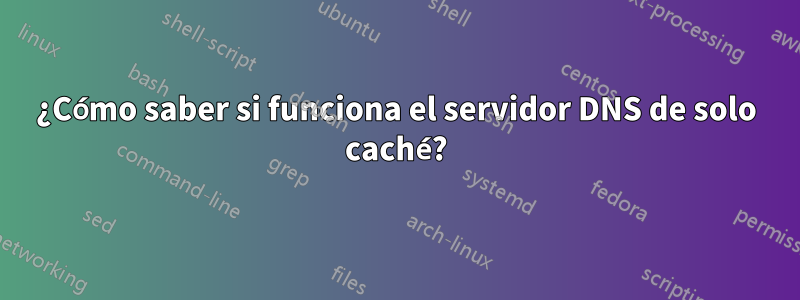 ¿Cómo saber si funciona el servidor DNS de solo caché?