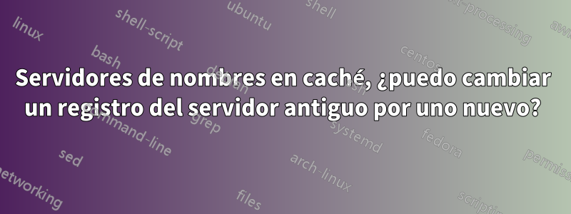 Servidores de nombres en caché, ¿puedo cambiar un registro del servidor antiguo por uno nuevo?