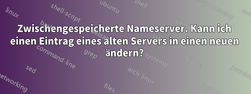 Zwischengespeicherte Nameserver. Kann ich einen Eintrag eines alten Servers in einen neuen ändern?