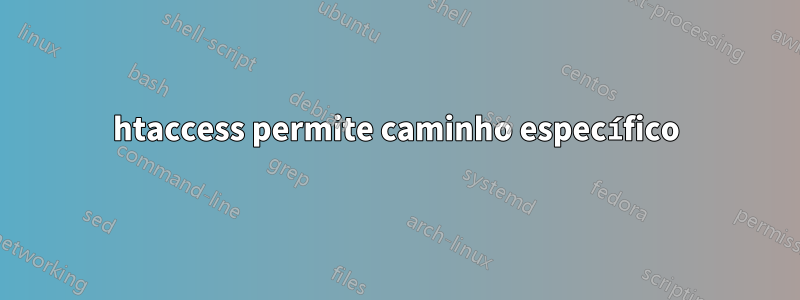 htaccess permite caminho específico