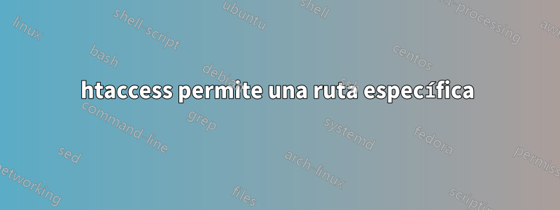 htaccess permite una ruta específica