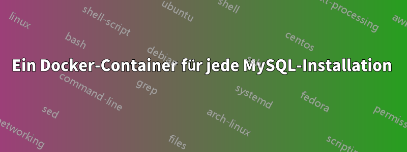 Ein Docker-Container für jede MySQL-Installation