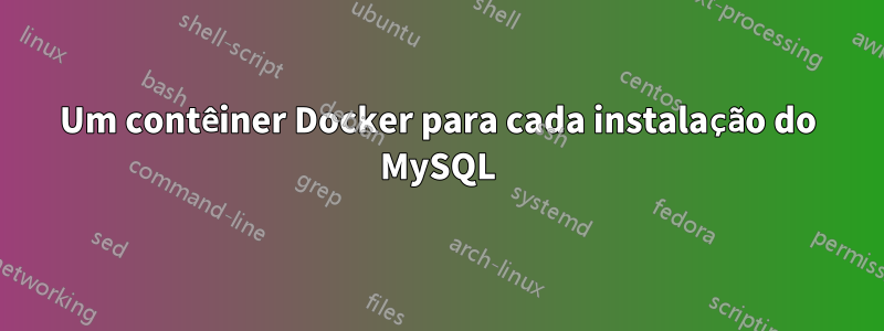 Um contêiner Docker para cada instalação do MySQL