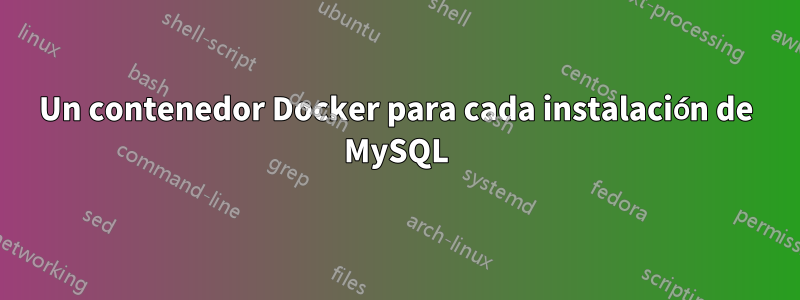 Un contenedor Docker para cada instalación de MySQL