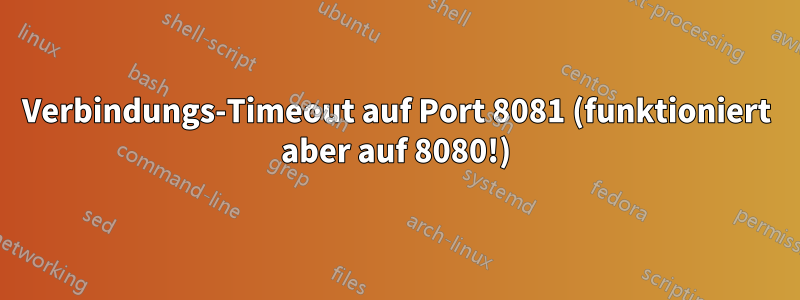 Verbindungs-Timeout auf Port 8081 (funktioniert aber auf 8080!)