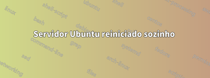 Servidor Ubuntu reiniciado sozinho