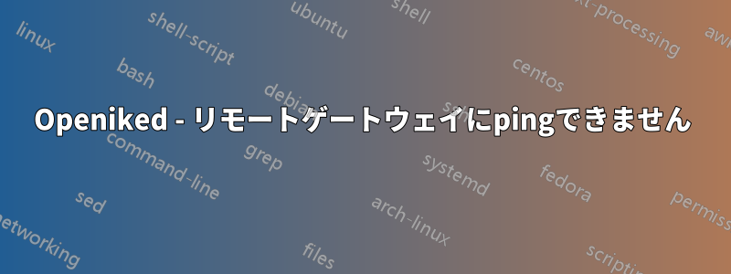 Openiked - リモートゲートウェイにpingできません