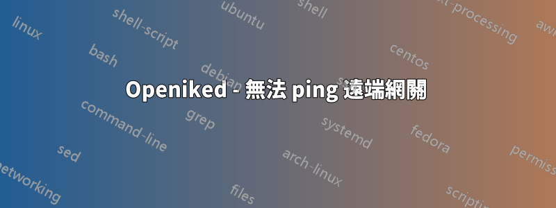 Openiked - 無法 ping 遠端網關