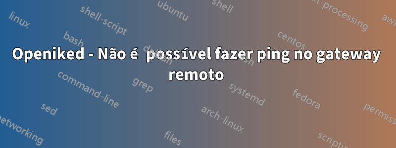 Openiked - Não é possível fazer ping no gateway remoto