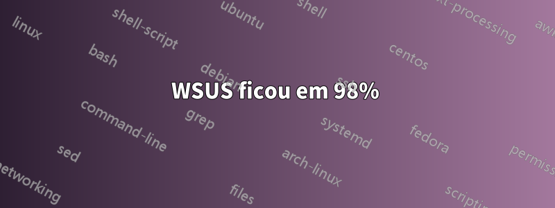 WSUS ficou em 98%