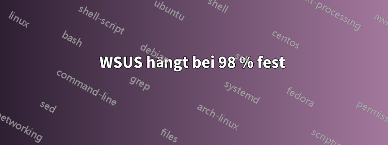 WSUS hängt bei 98 % fest