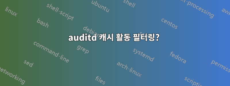 auditd 캐시 활동 필터링?