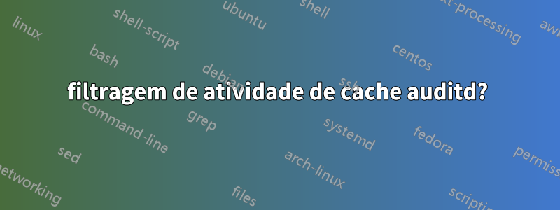 filtragem de atividade de cache auditd?