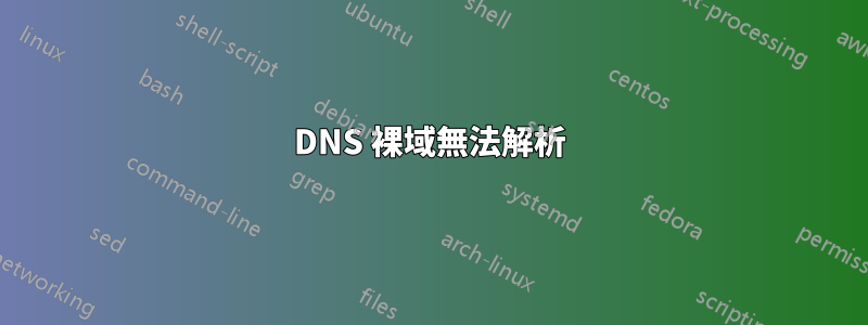 DNS 裸域無法解析