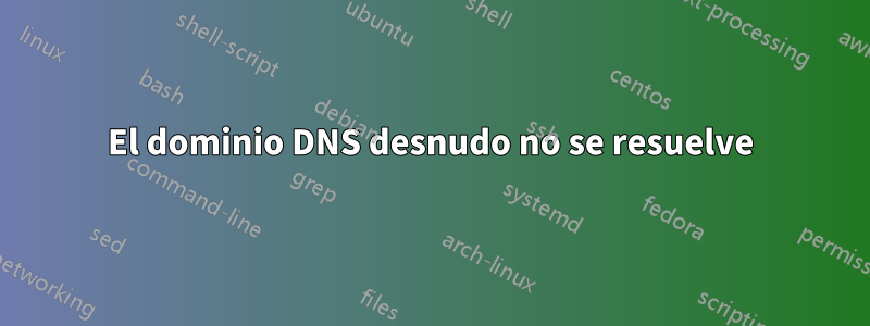 El dominio DNS desnudo no se resuelve