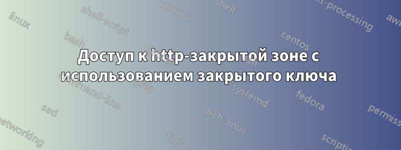 Доступ к http-закрытой зоне с использованием закрытого ключа