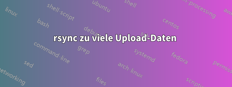 rsync zu viele Upload-Daten