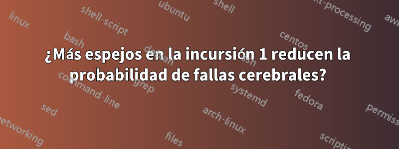 ¿Más espejos en la incursión 1 reducen la probabilidad de fallas cerebrales?