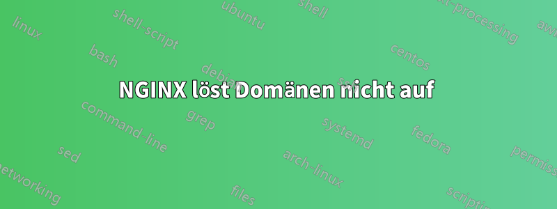 NGINX löst Domänen nicht auf