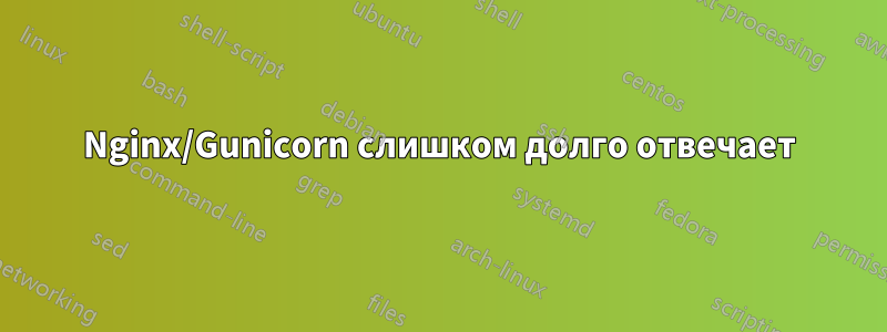 Nginx/Gunicorn слишком долго отвечает