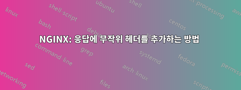 NGINX: 응답에 무작위 헤더를 추가하는 방법