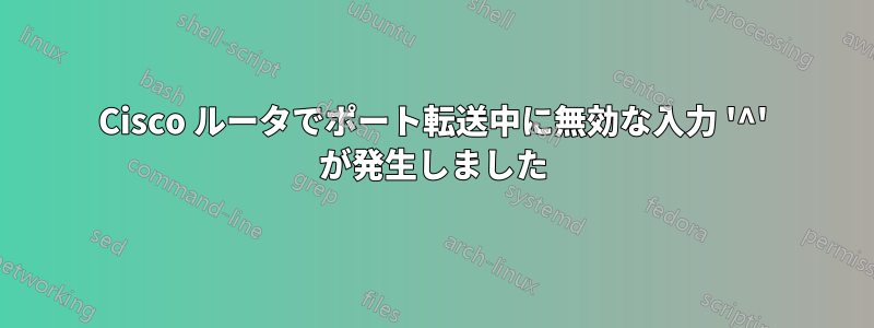 Cisco ルータでポート転送中に無効な入力 '^' が発生しました