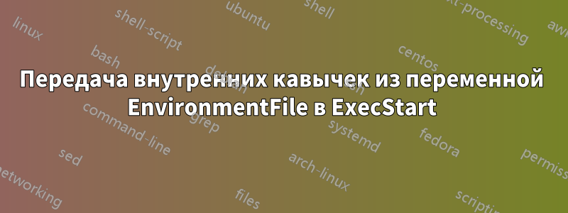 Передача внутренних кавычек из переменной EnvironmentFile в ExecStart