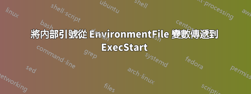 將內部引號從 EnvironmentFile 變數傳遞到 ExecStart