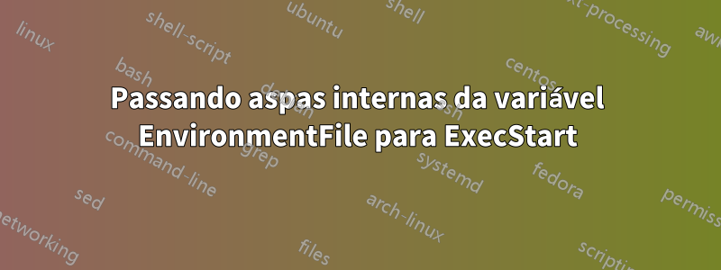 Passando aspas internas da variável EnvironmentFile para ExecStart