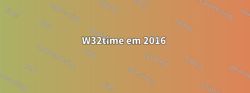 W32time em 2016