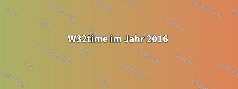 W32time im Jahr 2016