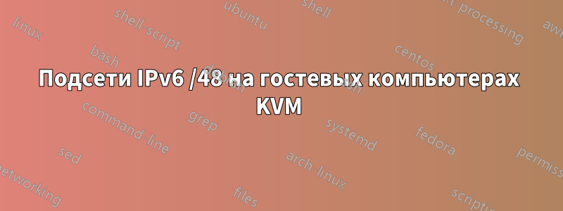 Подсети IPv6 /48 на гостевых компьютерах KVM