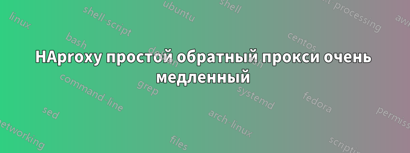 HAproxy простой обратный прокси очень медленный