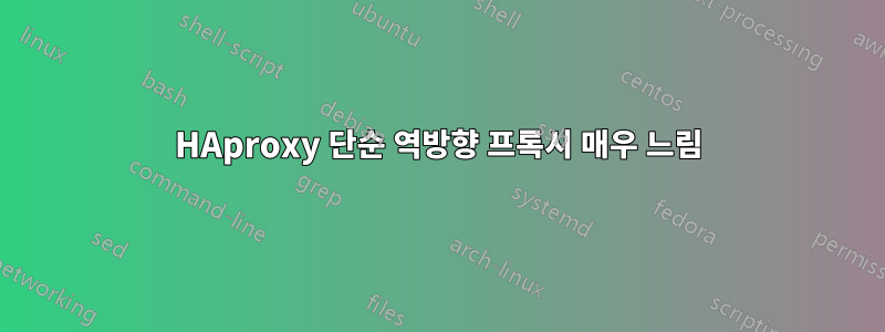 HAproxy 단순 역방향 프록시 매우 느림