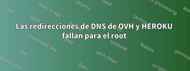 Las redirecciones de DNS de OVH y HEROKU fallan para el root