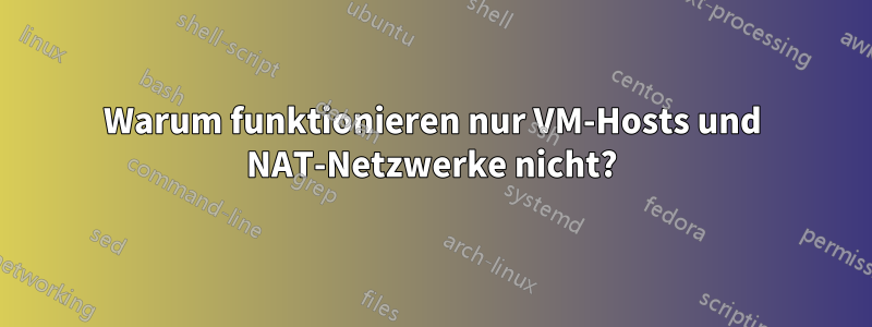 Warum funktionieren nur VM-Hosts und NAT-Netzwerke nicht?