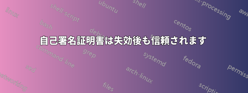 自己署名証明書は失効後も信頼されます