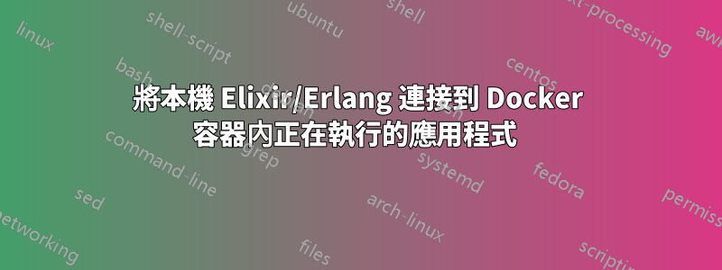 將本機 Elixir/Erlang 連接到 Docker 容器內正在執行的應用程式 