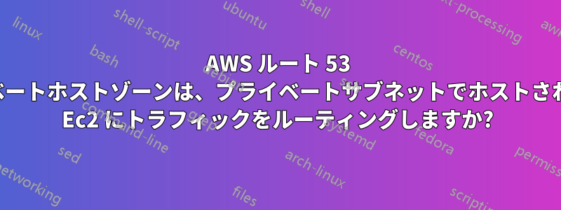 AWS ルート 53 プライベートホストゾーンは、プライベートサブネットでホストされている Ec2 にトラフィックをルーティングしますか?