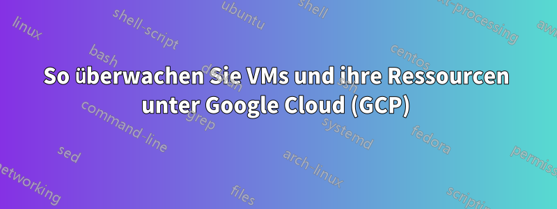 So überwachen Sie VMs und ihre Ressourcen unter Google Cloud (GCP)