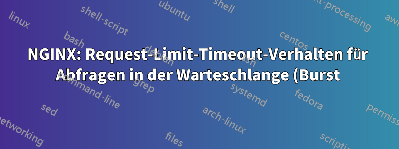 NGINX: Request-Limit-Timeout-Verhalten für Abfragen in der Warteschlange (Burst)