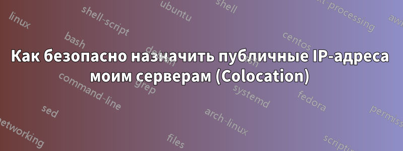 Как безопасно назначить публичные IP-адреса моим серверам (Colocation)