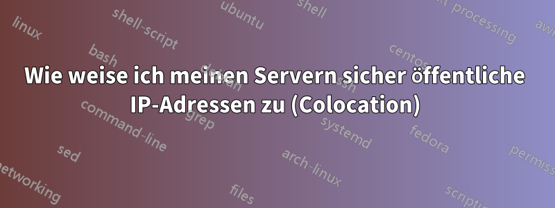 Wie weise ich meinen Servern sicher öffentliche IP-Adressen zu (Colocation)