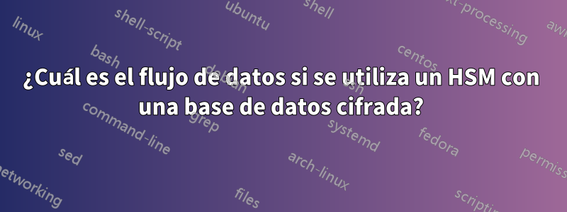 ¿Cuál es el flujo de datos si se utiliza un HSM con una base de datos cifrada?