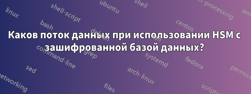 Каков поток данных при использовании HSM с зашифрованной базой данных?