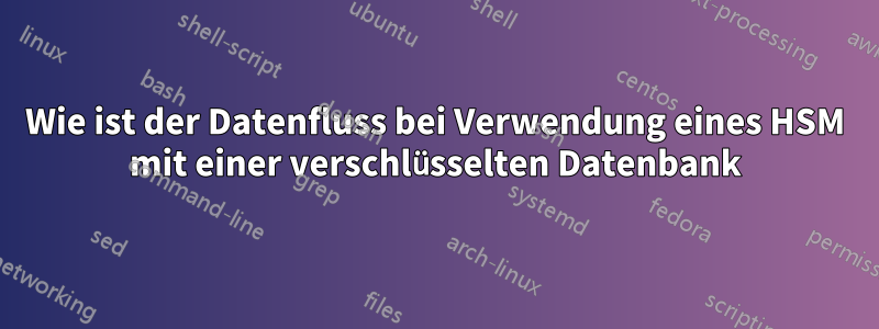 Wie ist der Datenfluss bei Verwendung eines HSM mit einer verschlüsselten Datenbank